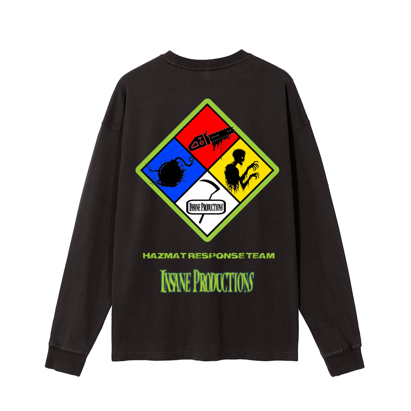 Hazmat response team Long Sleeve washed T-shirt