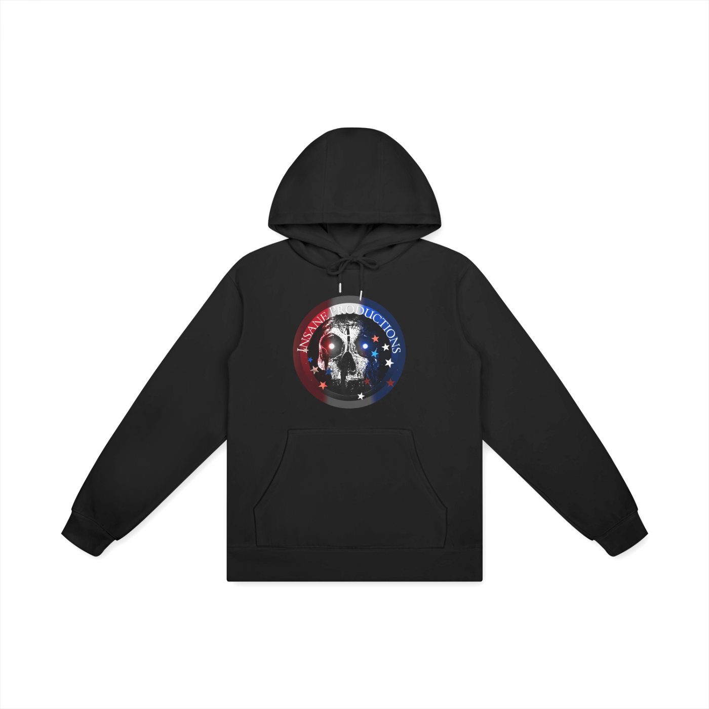Red white & Blood skull Hoodie